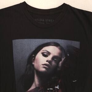 Selena Gomez Band Short Sleeve Crew Neck Shirt Womens Size Small S Black